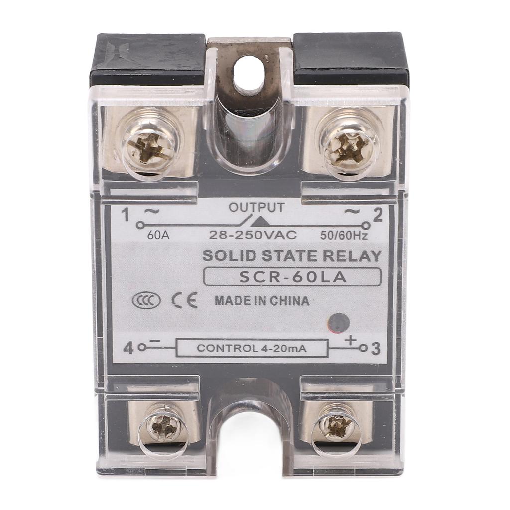 Solid State Relais 4‑20mA Eingang 28‑250VAC Ausgang SSR Modul Stufenloser Spannungsregler