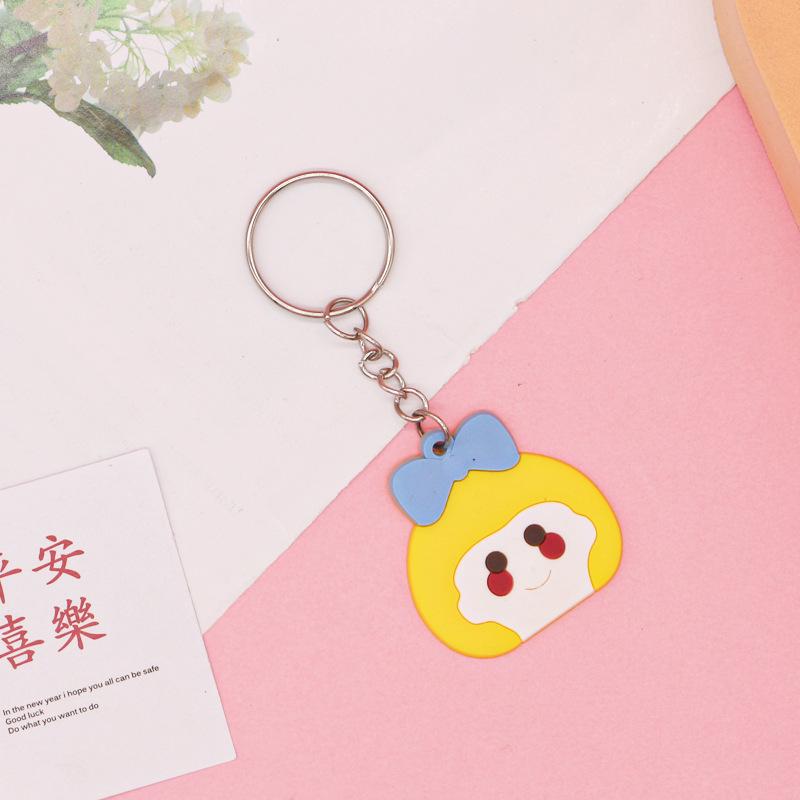 Cartoon Silicone Keychain Keyring - Soft PVC Rubber Key Hanger