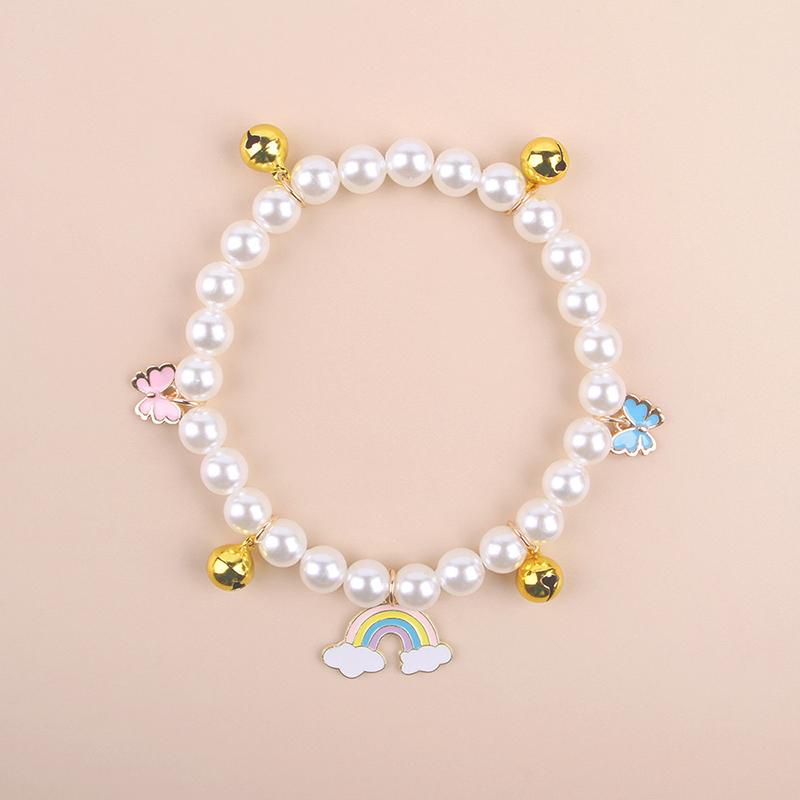 1 Piece Pet Necklace Cat Pearl Collar Pendant Pet Cat Dog Collar Pearl Jewelry Gift