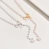 Vintage White Imitation Pearl Tassel Necklace for Women Fashion Gold Color Handmade Beaded Clavicle Chain Necklace Jewelry