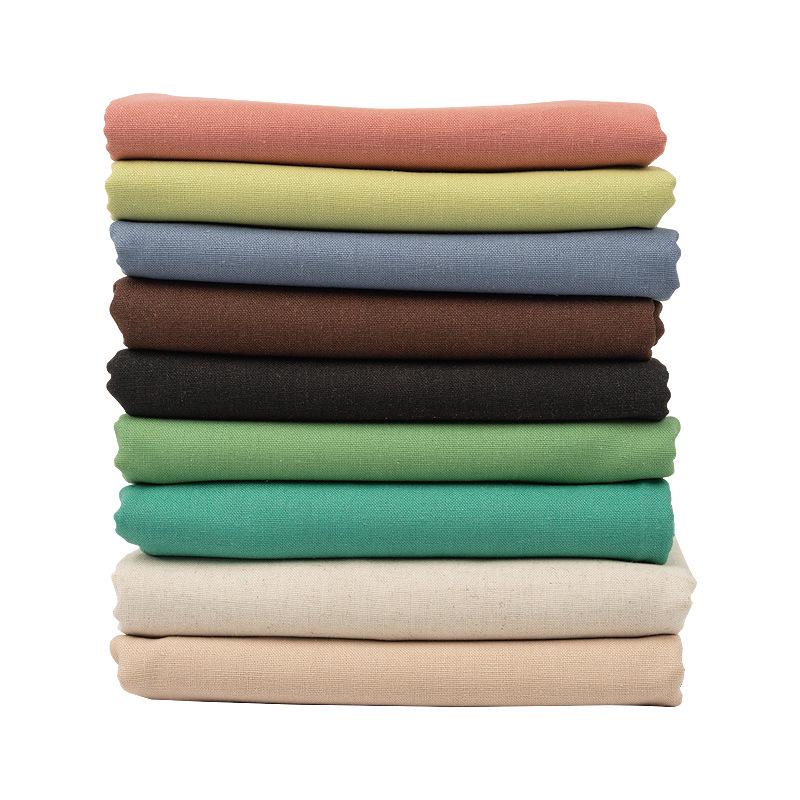 DIY Jednobarevná Lněná Bavlna Ruční Výšivka Látka