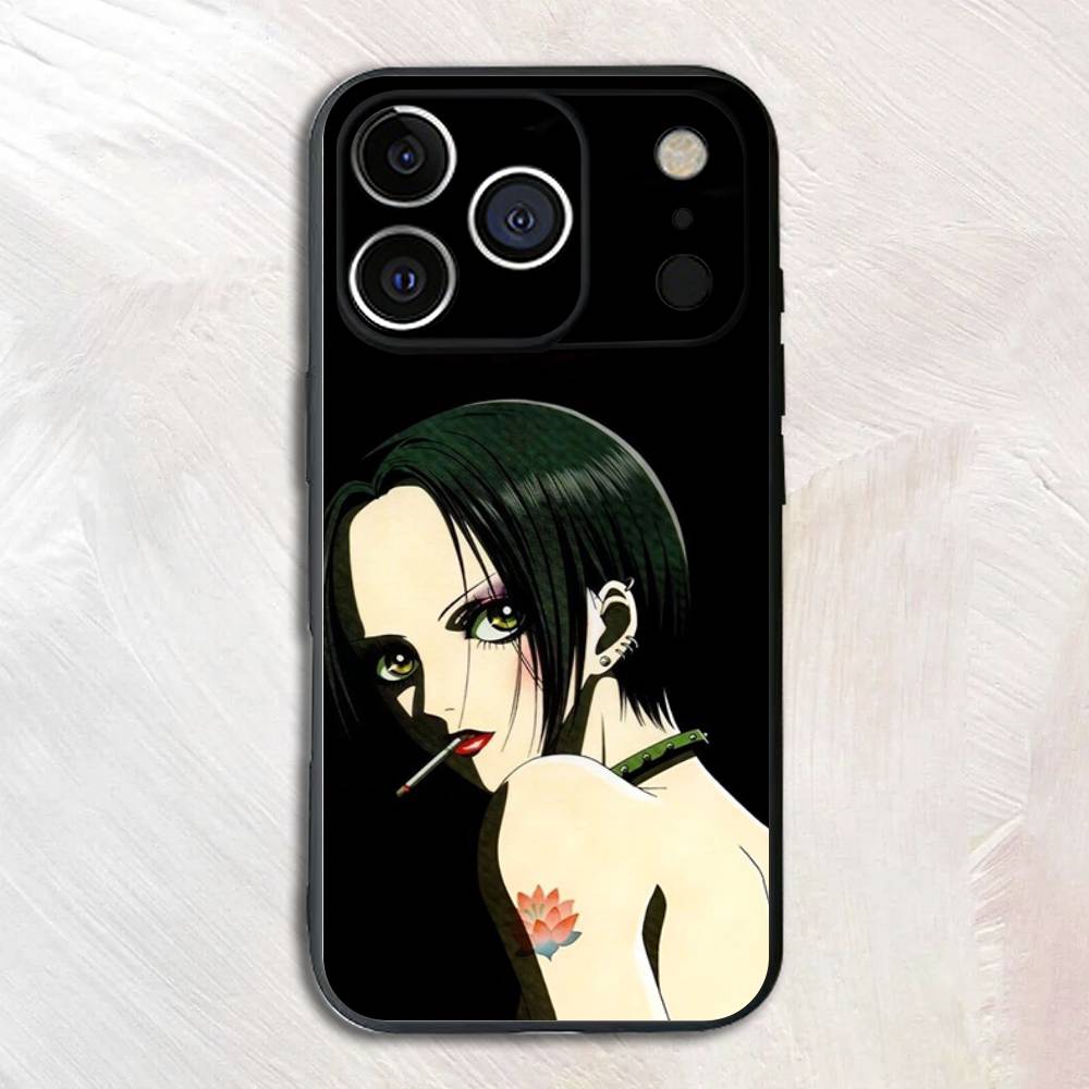 

Аниме Мультяшный Персонаж NANA Черный Матовый Чехол Для Телефона Для iPhone 17,16,15,14,13,12,13,12,11 Pro Max Plus mini X XR Мягкая Задняя Крышка iPhone17promax