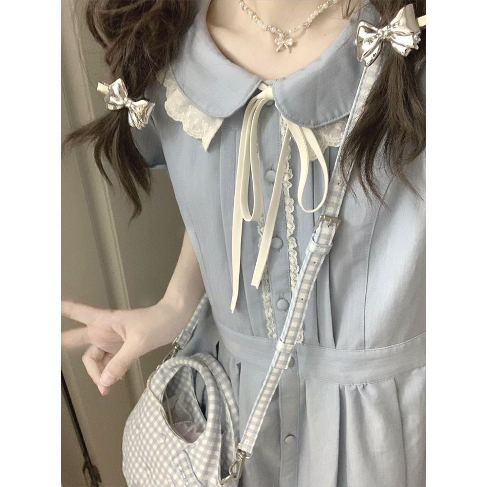 Petite Fairy Princess Lace Doll Collar Dress S