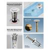 Sink Drain Strainer Basket Metal Drain Plug Push Type Bounce Cores Drain Filter AntiClogging Sink Stoppers Enduring