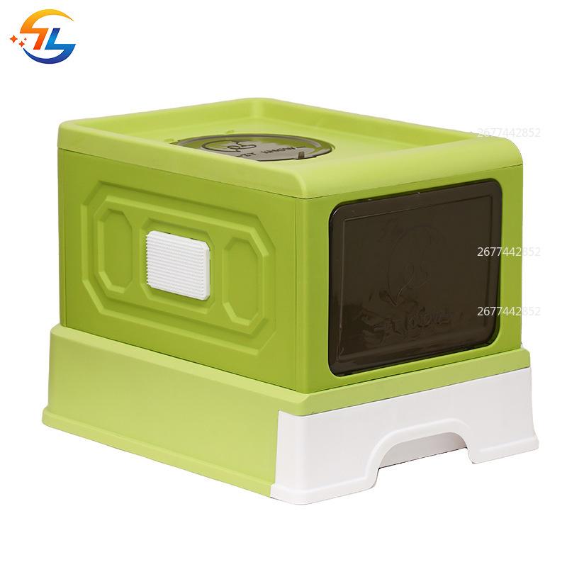 Non-Toxic Kitty Large Fully Enclosed Cat Litter Tray Drawer Type Anti-Splash Cat Toilet Top Out Cat Litter Tray Cleaning Basin Nest