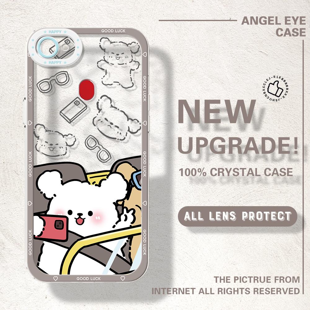Shockproof Cartoon Astronaut Crystal Case Full Cover Camera Protection Transparent Soft Phone Casing for OPPO Reno Realme OnePlus