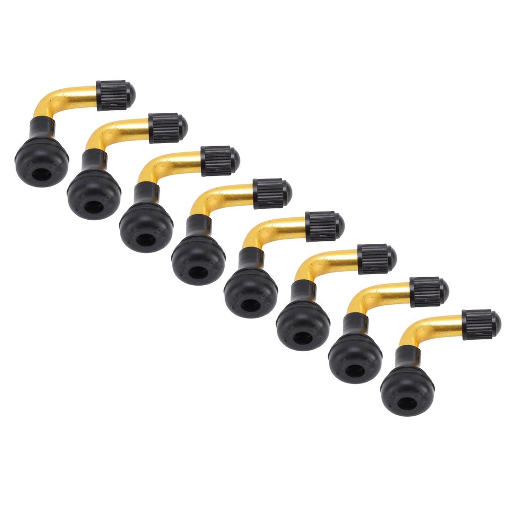 8pcs Tire Valve Extension Universal Aluminum Alloy 50 Degree Angled Tire Valve Stem Extension Adaptor for Electric