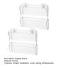 2/4Pcs Acrylic Brochure Pamphlet Holder Large Capacity Easy To Install