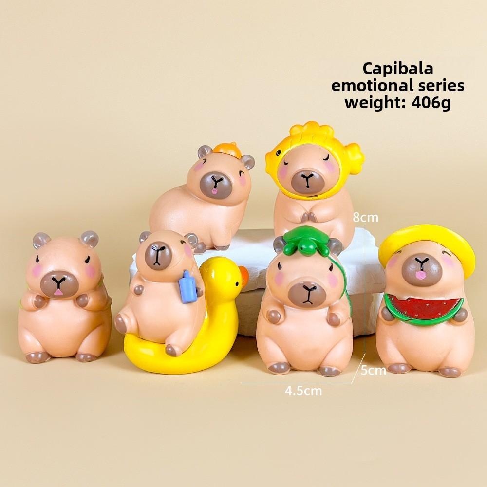 Model Capybara Pvc Ornament With Hat Wearing Appearance Design Gifts For