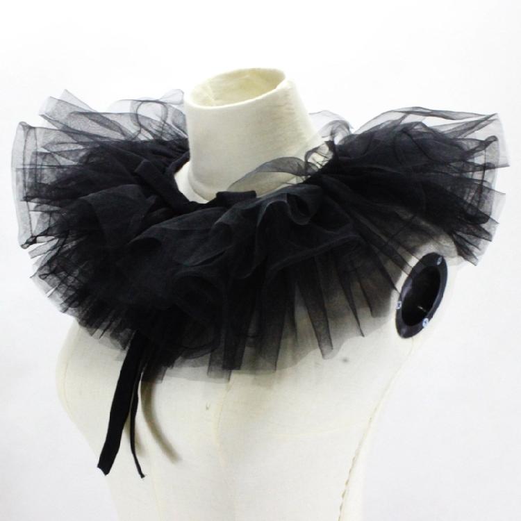 Vintage Mädchen Jabot Kragen Hals Viktorianischer Rüschenkragen mit Selbstbindeband