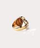 Gilt Copper Cloisonné Enamel Tudor Rose Ring Inspired by Empress Dowager Cixi's Vintage Style