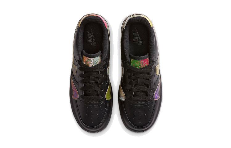 Nike Air Force 1 Low LV8 Misplaced Swooshes Black Multi GS CZ5890-001