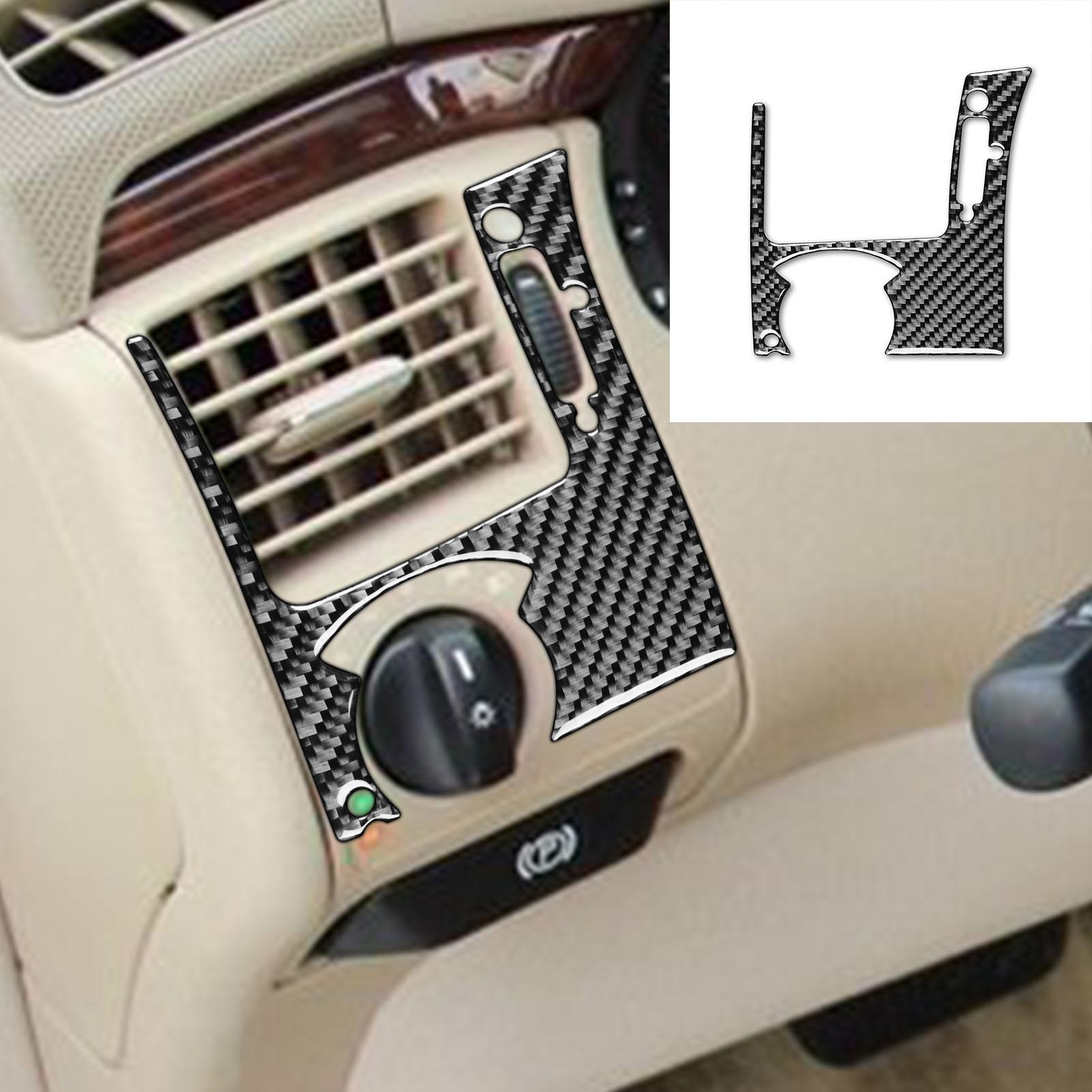 

Для Benz E-Class W210 1996-2002 Накладка на вентиляционное отверстие водительской стороны из настоящего углеродного волокна Аксессуары для интерьера автомобиля Декоративная наклейка чёрный