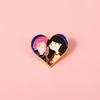 Alloy Elegant Heart Brooch For Friends Decorative Badge For Personalized Fashion Style