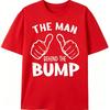 New Daddy Pregnancy Reveal TShirt The Unisex Behind The Bump Two Thumbs Hand Print Unisex Expecting Father Daily Wear Tops