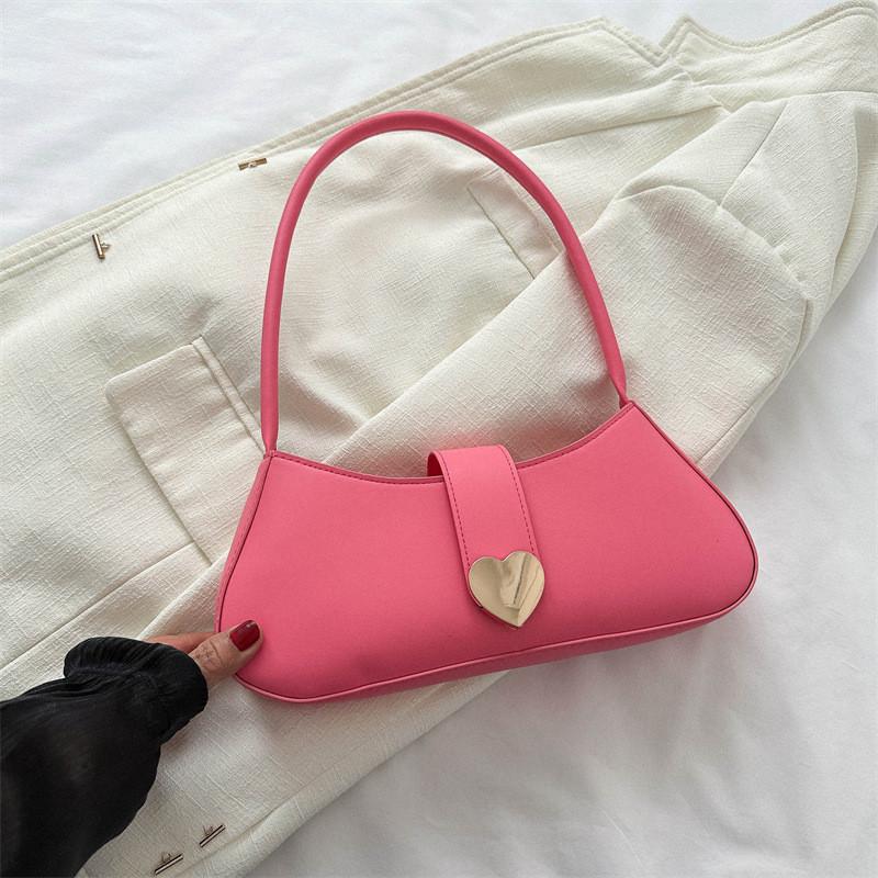 Chic Minimalist Underarm Bag For Women Featuring Soft Pu Material And Unique Stitching Design роза розовый