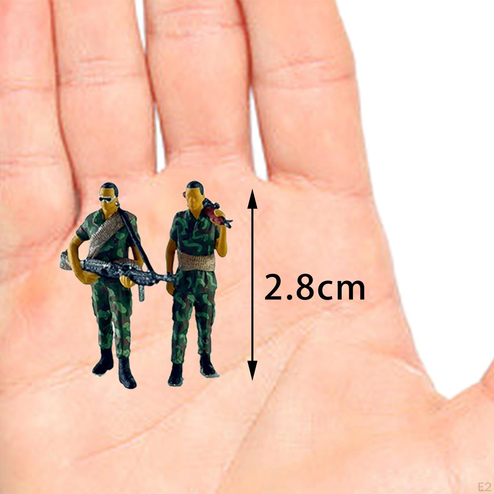 1/64 Диорама Фигурки Раскрашенные вручную Позы Сцены Коллекции Крошечные Люди Кукольный — фото 4