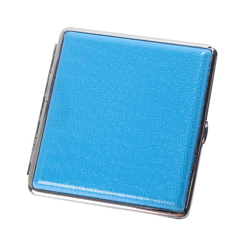 Imitation Crocodile Texture Cigarette Case, 20 Capacity, Moisture-Proof, Pressure-Resistant, Portable Holder