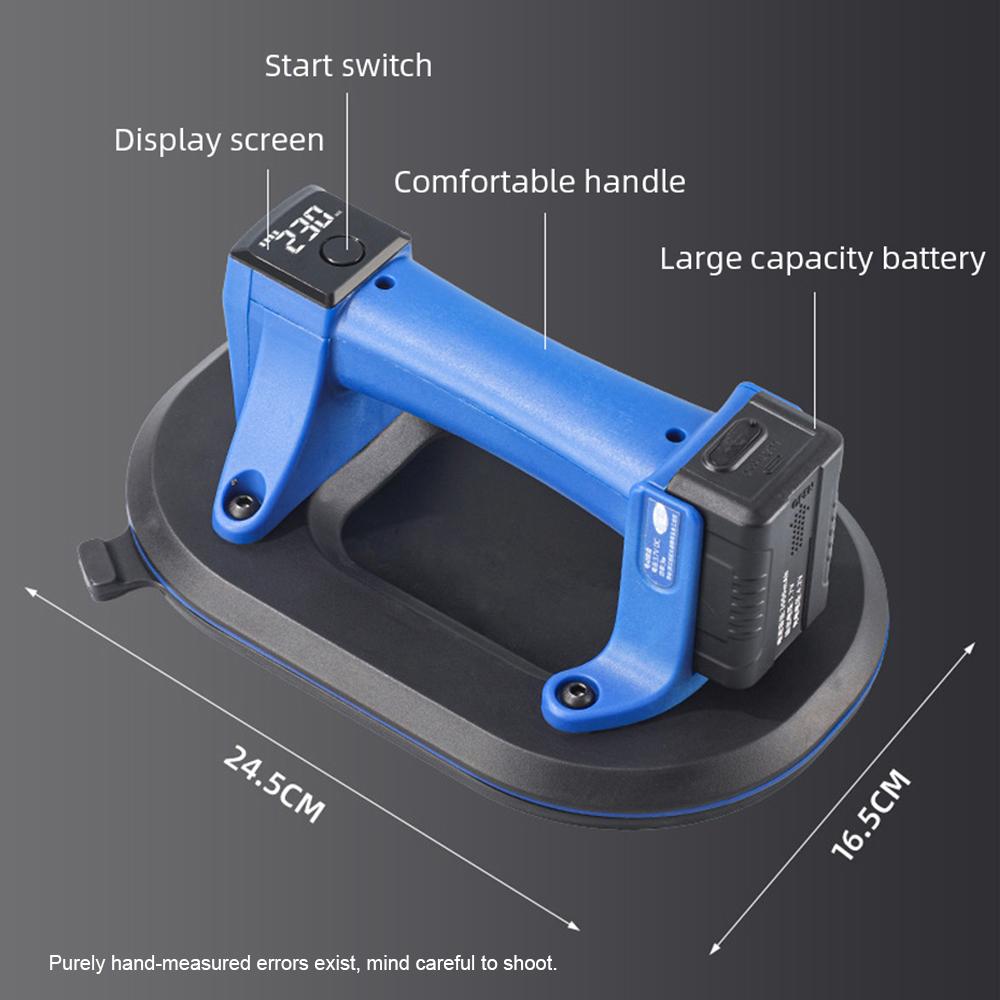 Powerful Suction Cup Electric Cordless Vacuum Pump 230KG Heavy Duty Durable Suction Cups for Smooth & Lightly Textured Surfaces
