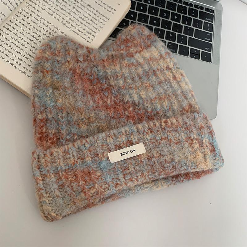 

Autumn and Winter Large Head Circumference Face Showing Small Woolen Hat Thickened Warm Ear Protection Head Cold Hat M（56-58cm）