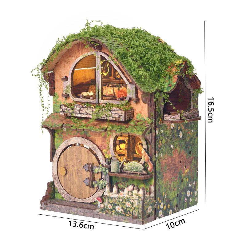 DIY Miniature Dollhouse Kit Handmade3D Wooden Puzzle Assembly Model Doll House with LED Home Decor for Friends Birthday Gifts