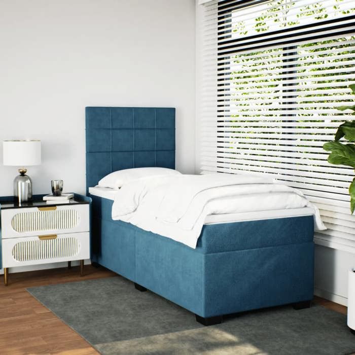 VidaXL Slat Bed Base and Mattress Light Grey 80x200 Cm Velvet, Bed, Platform Bed, Panel Bed, Furniture of 3286174