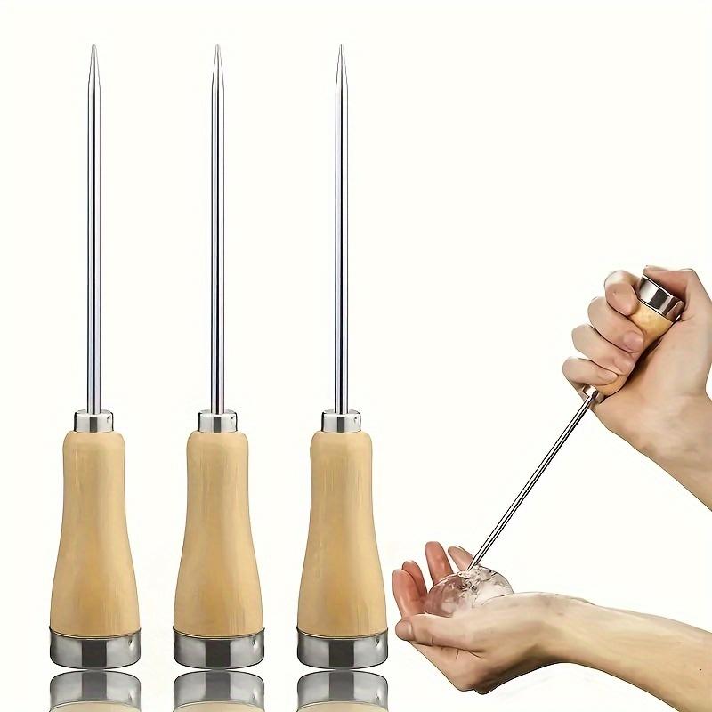 1PC Stainless Steel Ice Hammer with Non-slip Wooden Handle | Ideal for Breaking Ice Cubes in Kitchens and Camping, 304 Stainless Steel