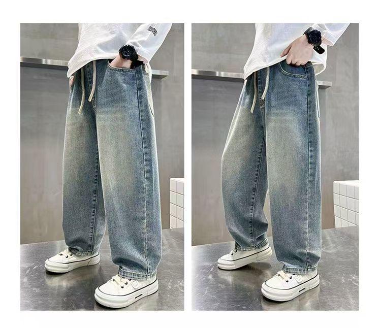 Jungen Jeanshose - Frühling/Herbst Stil, Lockerer Schnitt, Trendige Lange Hose für Kinder