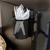 1pc Magnetic Iron Storage Basket for Refrigerator - Semi-Circle Pen Holder & Organizer for Home and Office, Storage Box