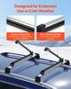 Ski & Snowboard Roof Rack, Carry up to 6 Pairs of Skis or 4 Snowboards, 2 PCS Aluminum Universal Car Roof Rack with Lock & Rubber Padding, Carrier for