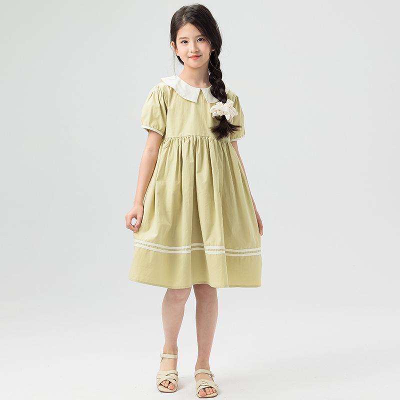 Girls' Fashionable Cotton Dress for Summer, Children's Sweet Princess-style Dress