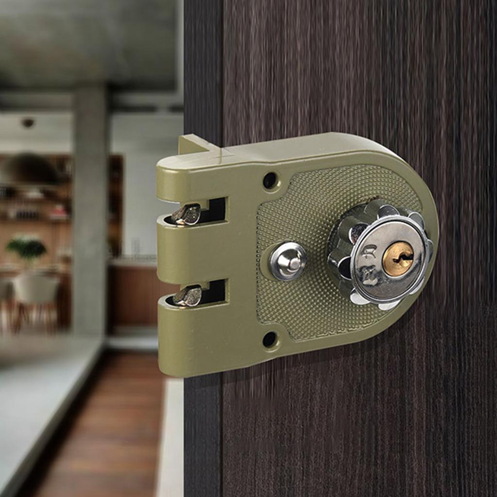 Retro Dual Opening Door Latch Easy Installation Metal Sliding Door Lock Secure Locking for Household & Commercial Use