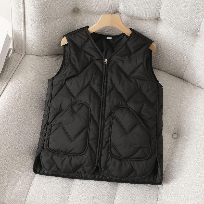 Winter Women Vest Cotton Lightweight Warm Slim Casual Outerwear Jacket