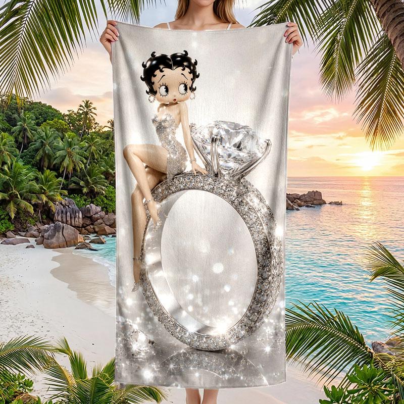 Large Beach Towel Quick Dry Absorbent Towel For Beach IndoorBetty Boop