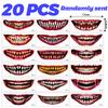 18 Style Randomly Sent Halloween Scary Big Mouth Temporary Tattoo Waterproof Long Lasting Do Not Stimulate Safety Tattoo Sticker