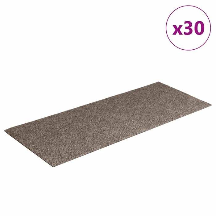 VidaXL Self-adhesive Stair Treads 30 Pieces 60 X 25 Cm Beige Rectangular 3365712