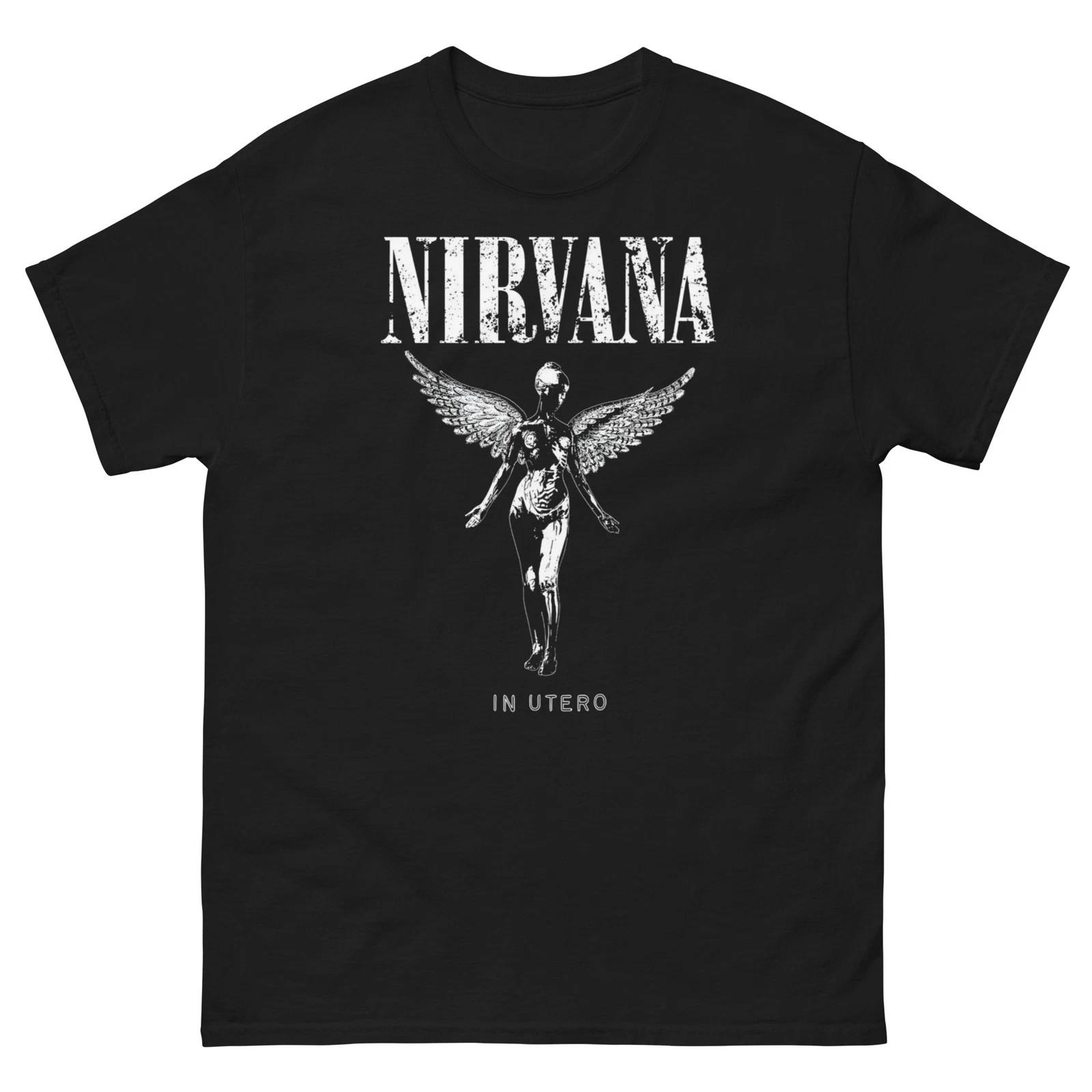 

Футболка с ангелом In Utero в стиле Nirvana, 90-е, гранж-рок, винтажная графическая футболка 4XL