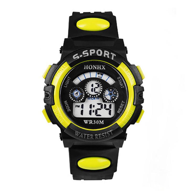 Waterproof Kids Boys Sports Multifunction Electronic LED Alarm Date Wrist Watch