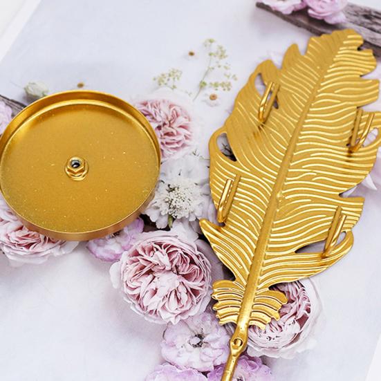 Tvar listu Železný stojan na šperky Stojan Náušnice Náhrdelník Organizér na náramek