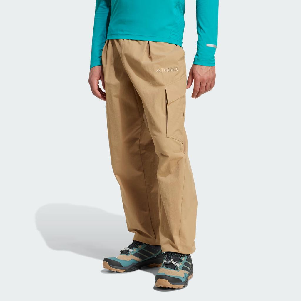 adidas Terrex Solid Color Loose Pocket Cargo Pants Men Bottoms Brown JM7424