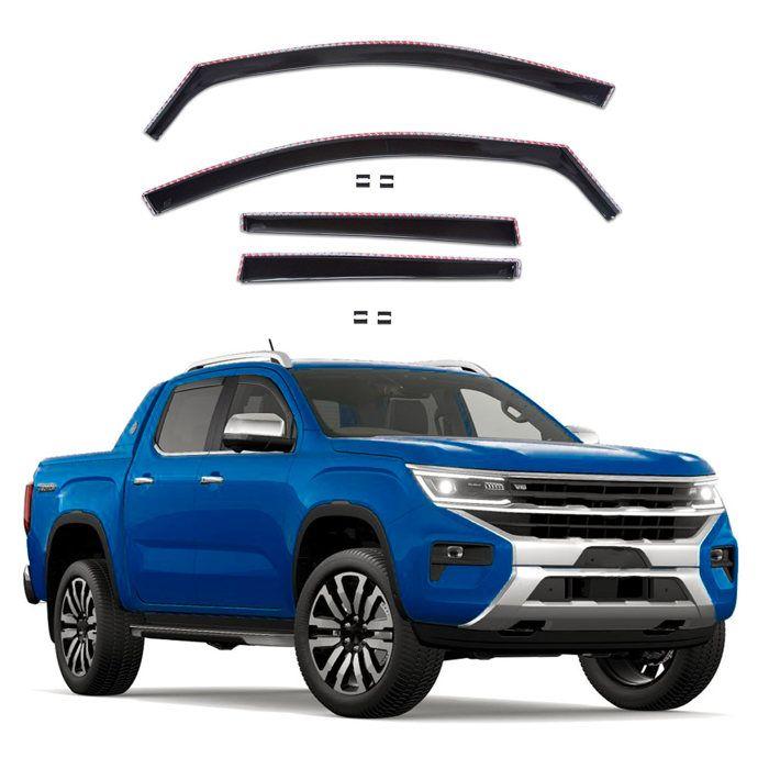 Déflecteurs d'air - Volkswagen Amarok II (depuis 2022) - Aérodynamique - Montage facile - Acrylique anti-UV