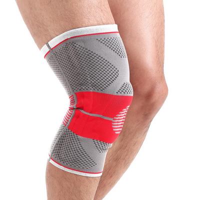 Atmungsaktive elastische Sport-Bein-Knie-Stützklammer-Verpackungsschutz-Silikagel-Knieschützer-Ärmelkappe