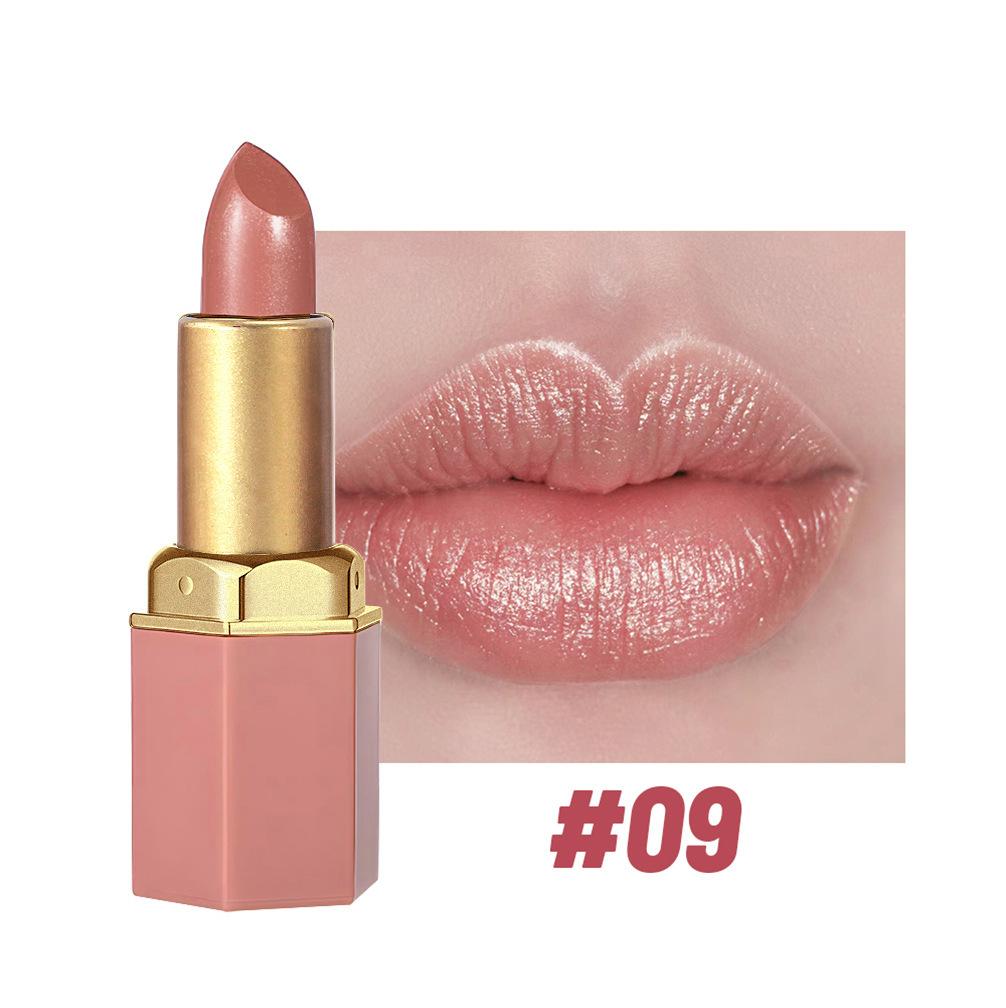 Batom Sereia Acabamentos Cintilantes e Perolados Batom Tons Vermelhos Longa Duração Acabamento Matte Brilho Labial, Presente de Natal Perfeito