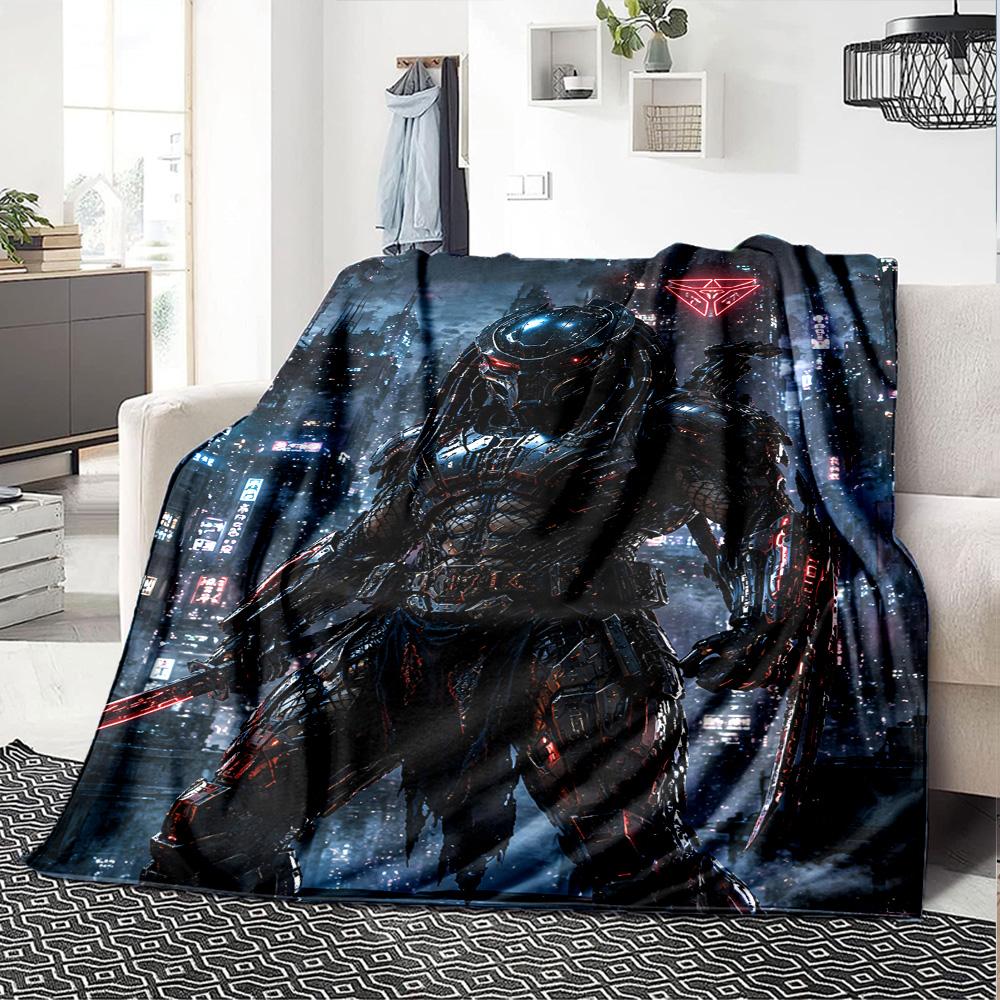 Predator Print Flannel Blanket High Quality Warm Comfortable Cover for All Seasons Perfect for Gifts Home Decor