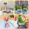 Organizer Lid Insert Flower Glass Bottle Covers Silver Lid with Straw Hole Square Grides Lid Suitable for Arrangements