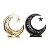 Moon Shape Iron Metal Tealight Stand Decorative Candelabrum Hollowed Engraved Candle Stand for Festival Celebration