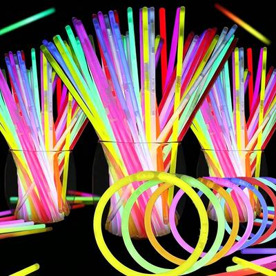 32Pcs 8-Inch Random Color Glow Sticks with Connectors – Bulk Fluorescent Party Favors, DIY Bracelets & Necklaces Set ZSY