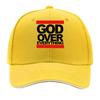 Printed GOD OVER EVERYTHING Four Seasons Outdoor Breathable Adjustable Golf Hat Unisex Summer Fashio Sandwich Baseball Cap