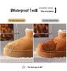 Henan Sangpo Women's Fleece-Lined Snow Boots - Thick-Soled Shearling, Zhou Dongyu Style, Pure Wool, Couple's Edition