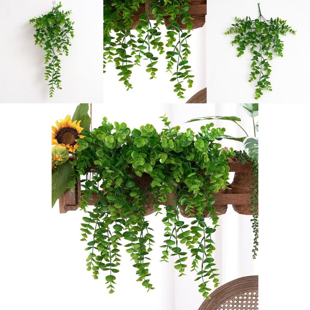 Artificial Plant Wall Hanging With 25 Eucalyptus Citriodora Leaves For Home Decor And Photography Props